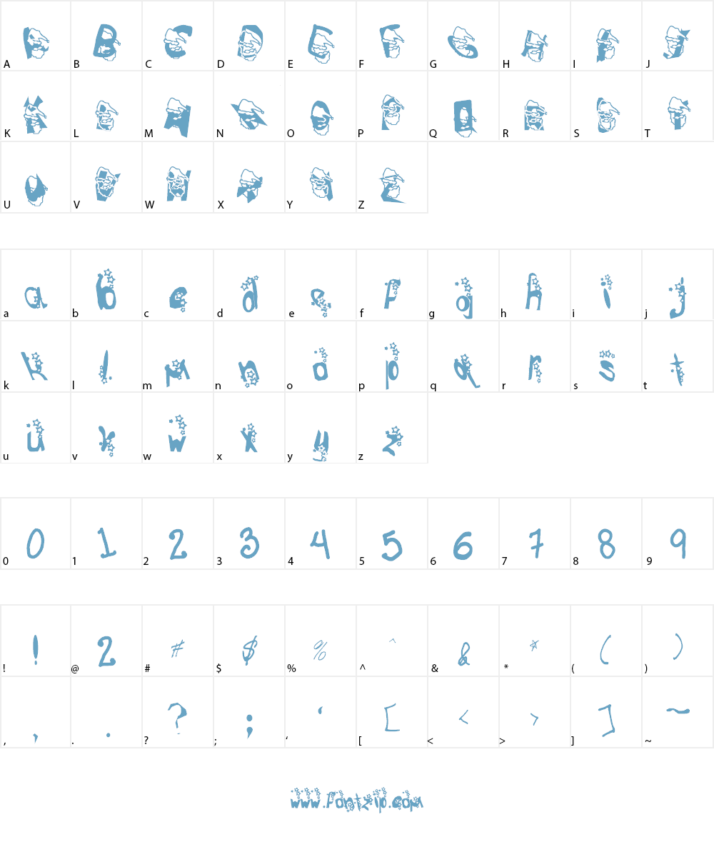 Funny Santa Claus Font Character